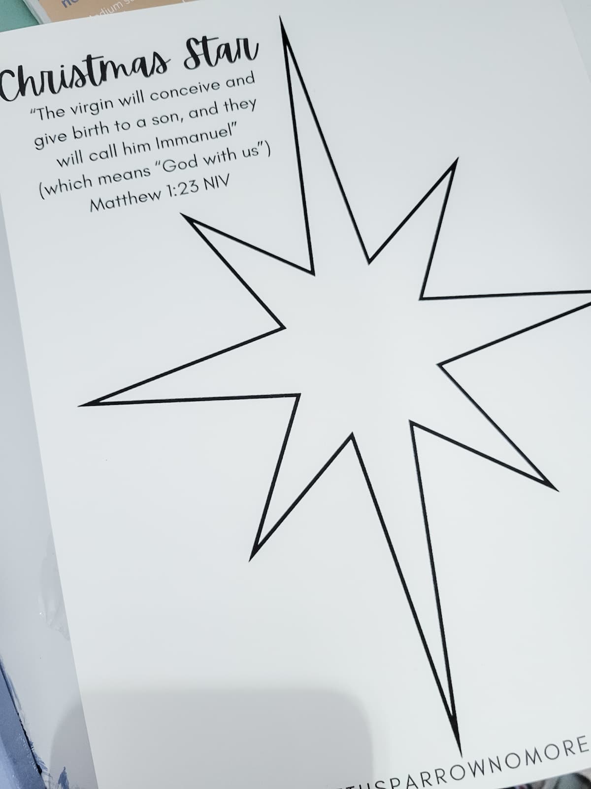 make an easy christmas star with a printable template - the fifth